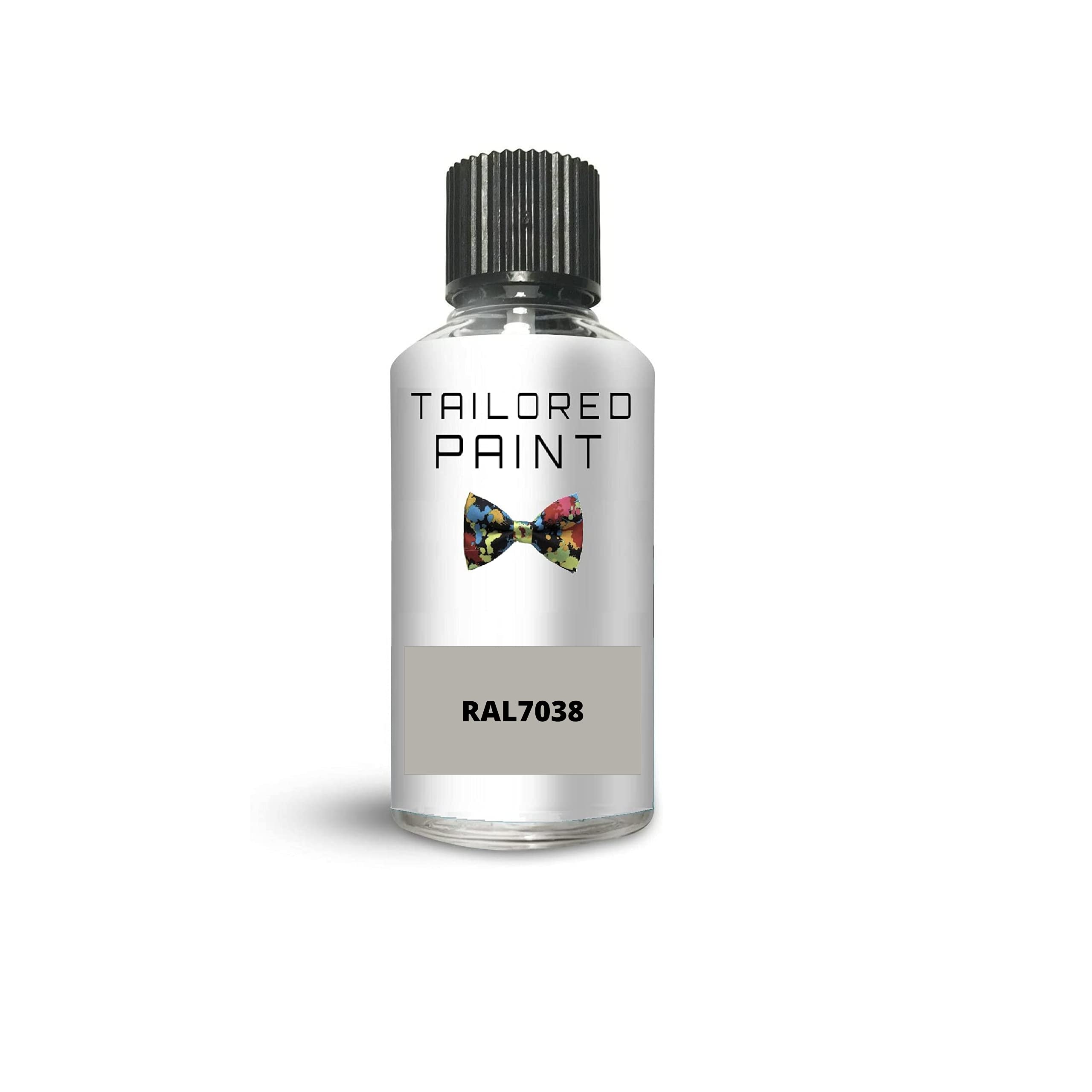 RAL7038 Agate Grey Matt Touch Up Paint with Brush Matt Paint for Wood, Metal, Plastic, PVC, UPVC, Fascia Soffit Furniture Boards - Indoor & Outdoor