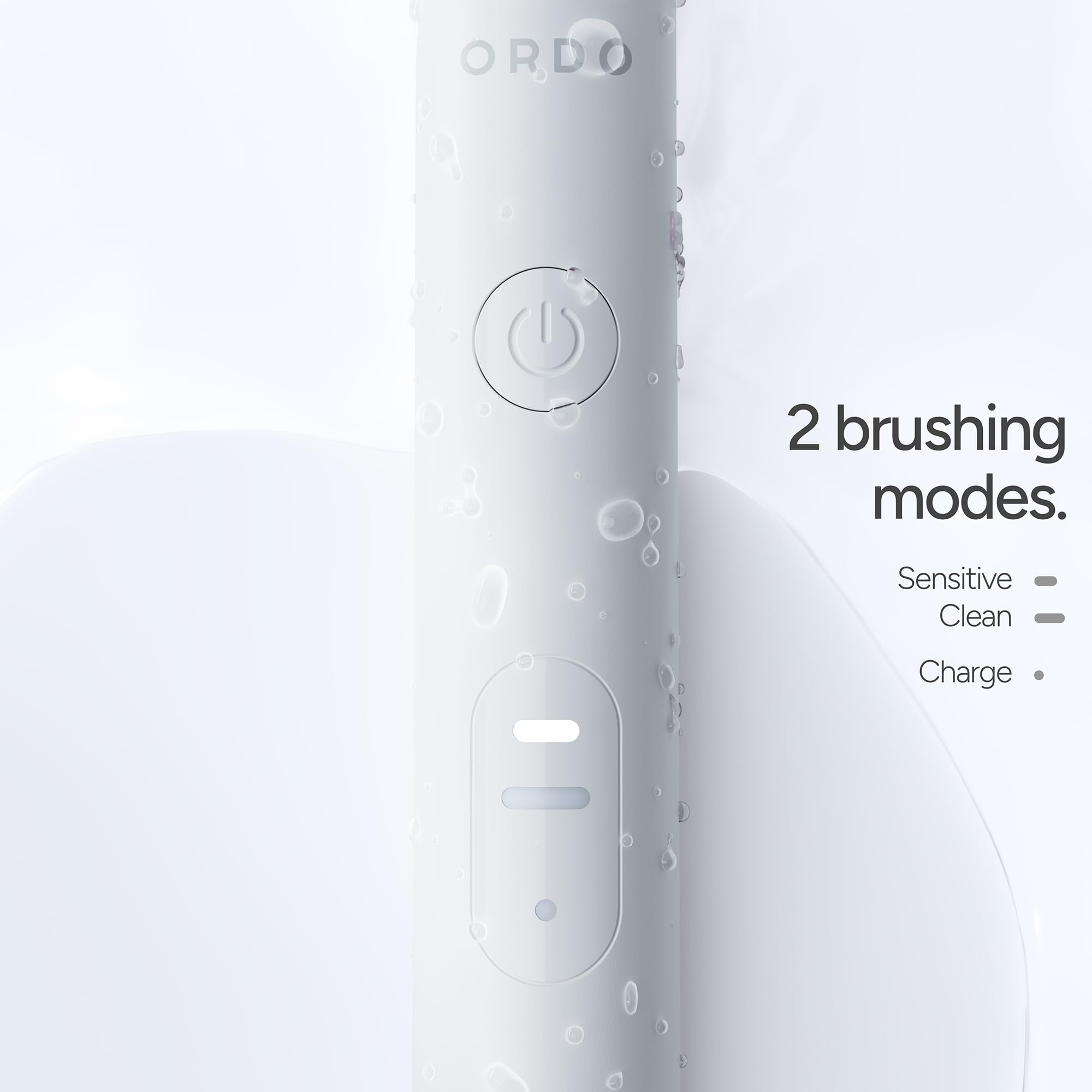 Ordo Lite Sonic Spazzolino da denti elettrico con 35.000 impulsi al min, doppia modalità, batteria oltre 5 settimane, timer intelligente, impermeabile, USB C, neve