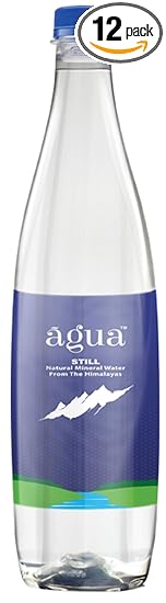 VARAHI Agua Still Naturally Alkaline Mineral Water-1000ml (Pack of 12 Bottles) | Natural Mineral Water from The Himalayas