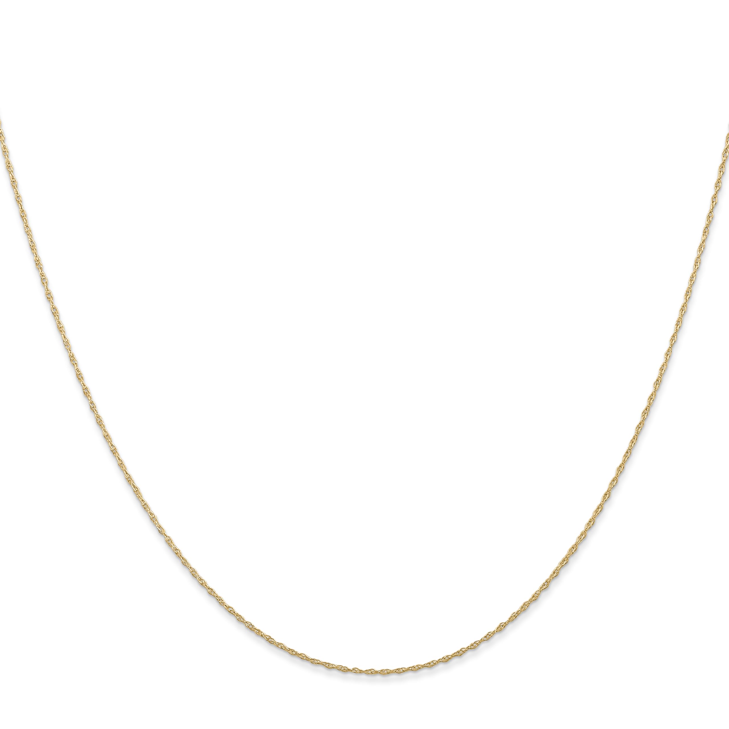 IceCarats14K Solid Yellow Gold 0.5mm Cable Rope Chain Twisted Link Necklace