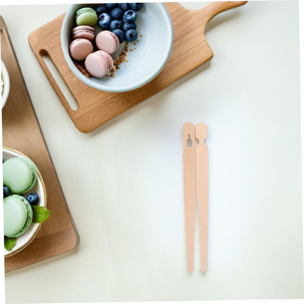 Sosoport 200pares Pinzas De Madera Para Alimentos Pinzas De Pastelería Para Adultos Desechables Para Buffet Utensilios De Cocina Para Principiantes Para Aperitivos