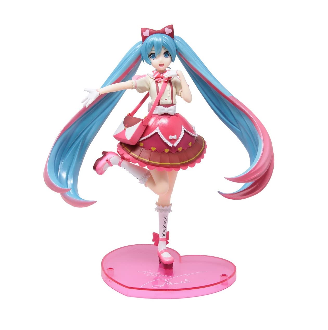 Trunkin Hatsune Miku Series Super Action Figure Ribbon Heart 25cm Collectible & Memorabilia, Fan Merchandise Red PVC Anime Figurine 1