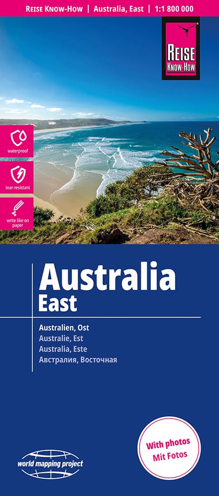 Reise Know-How Australia, East Map (1:1.800.000): tear and waterproof (world mapping project): Waterproof and tear resistant