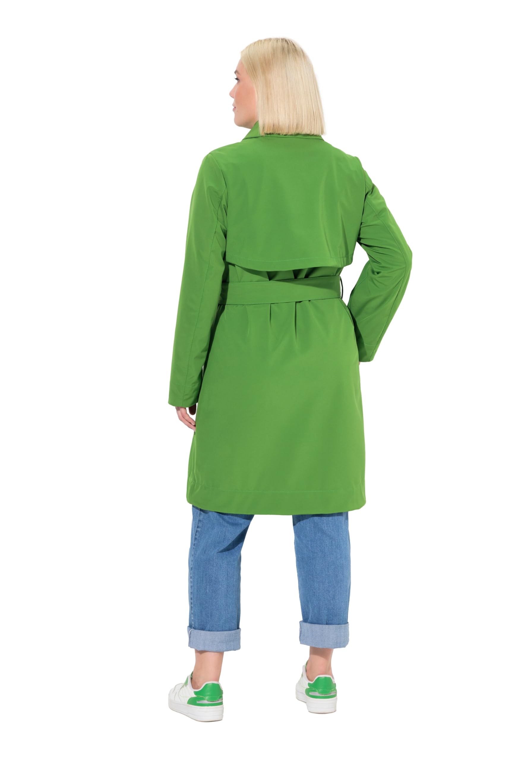 Ulla Popken Gabardina Softshell HYPRAR, hidrófuga, cinturón 835559