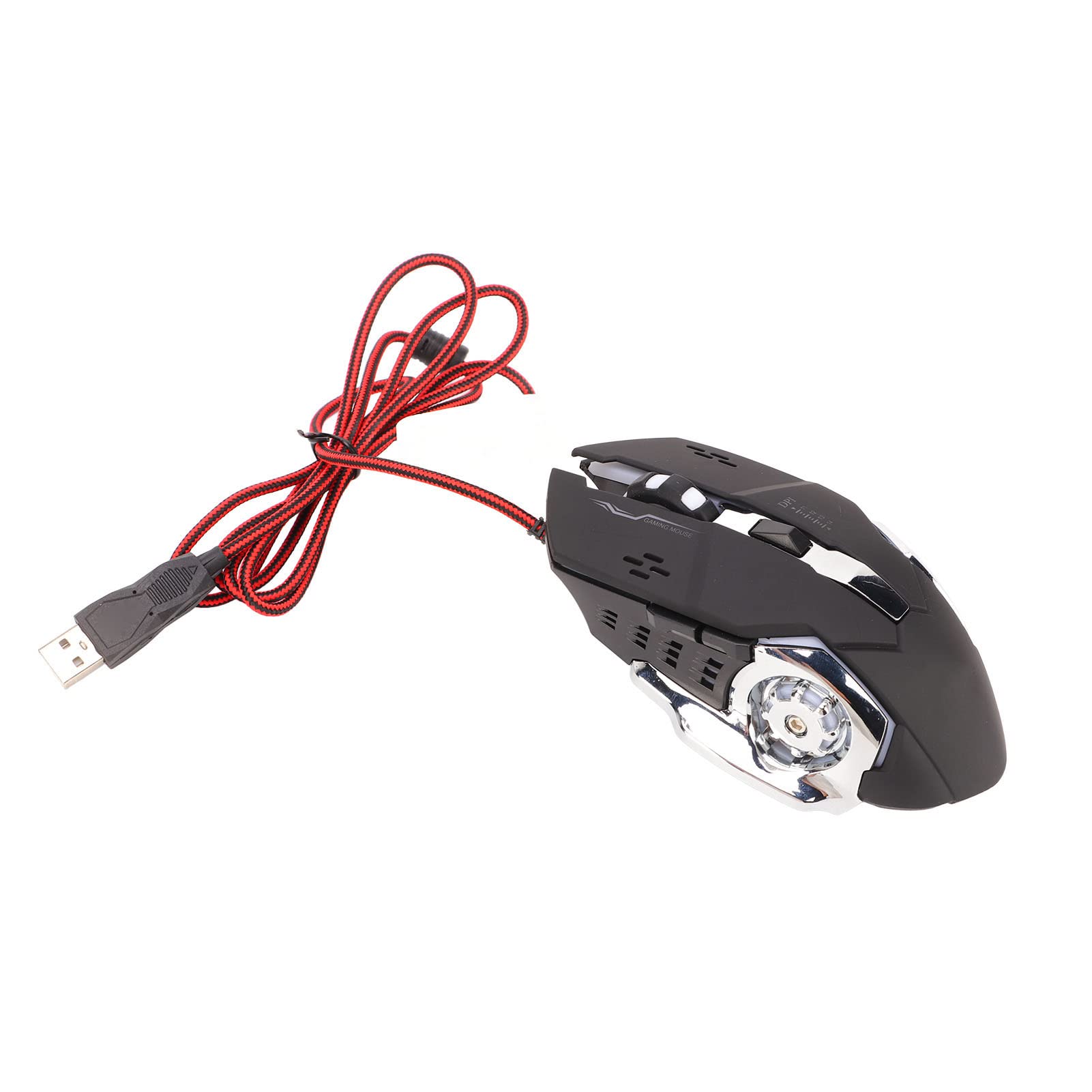 Bewinner Einhand-RGB-Gaming-Tastatur und Hintergrundbeleuchtete Maus-Kombination, USB-Kabel, 35-Tasten-Tastatur, 6-Tasten-Gaming-Maus-Konverter-Set mit Halterung für PC-Gamer
