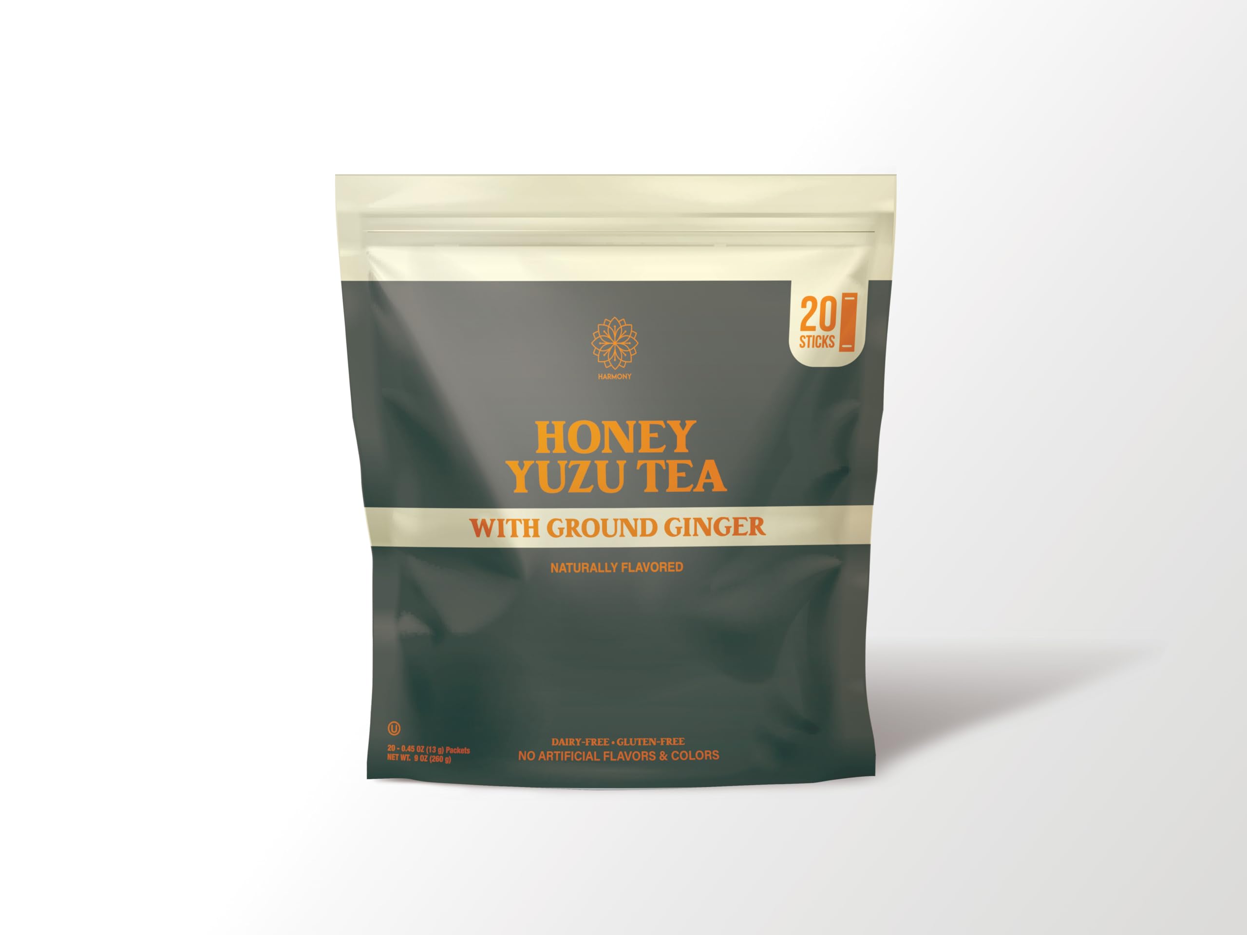 Harmony Honey Yuzu Tea Ginger 5/20 0.45 oz Stk Pkt Bag Case