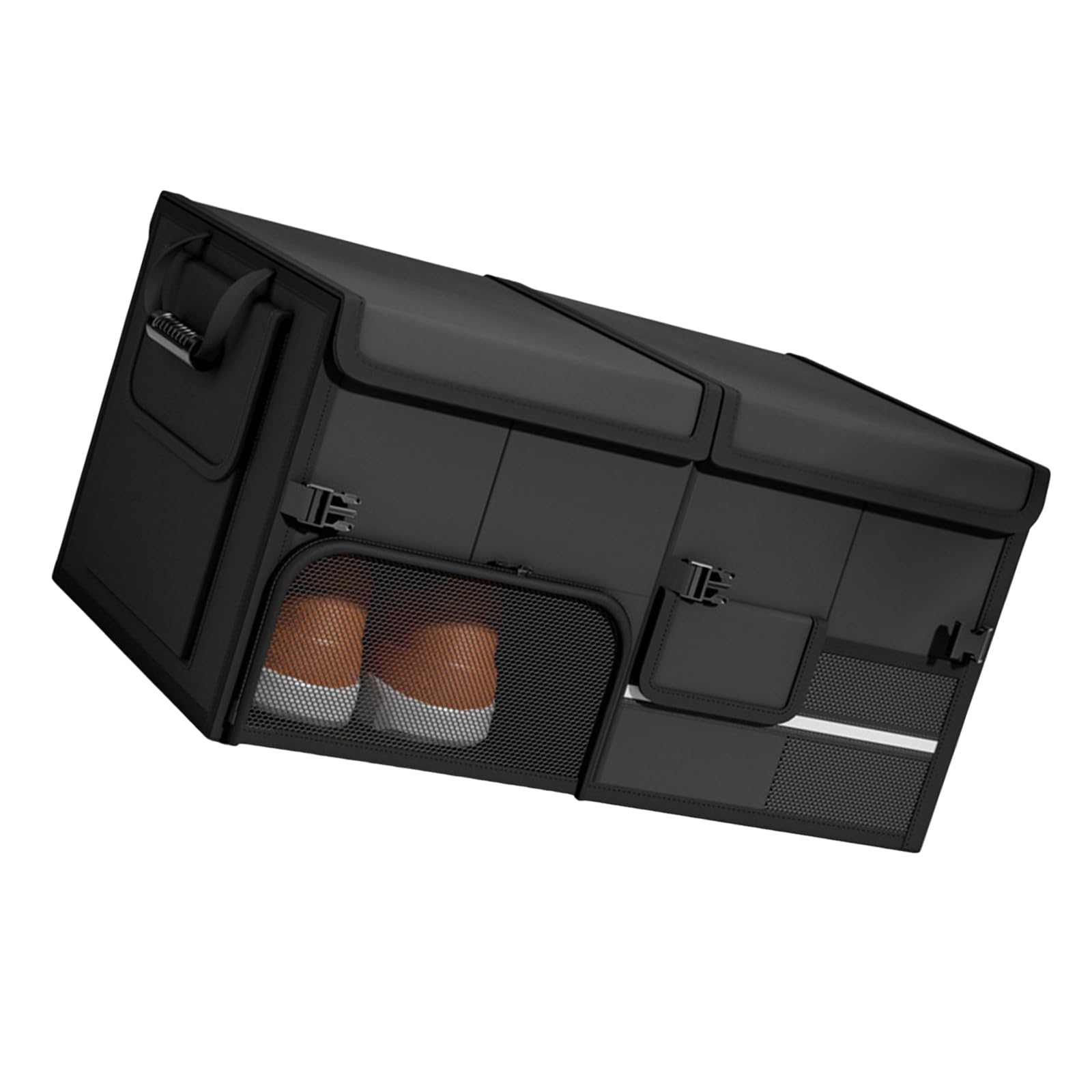 Woedpez Car Organizers Foldable Storage Bin Trunk Organizers Glove Compartment Box for Efficient Space Saving and Organization Nylon Car Storage Box