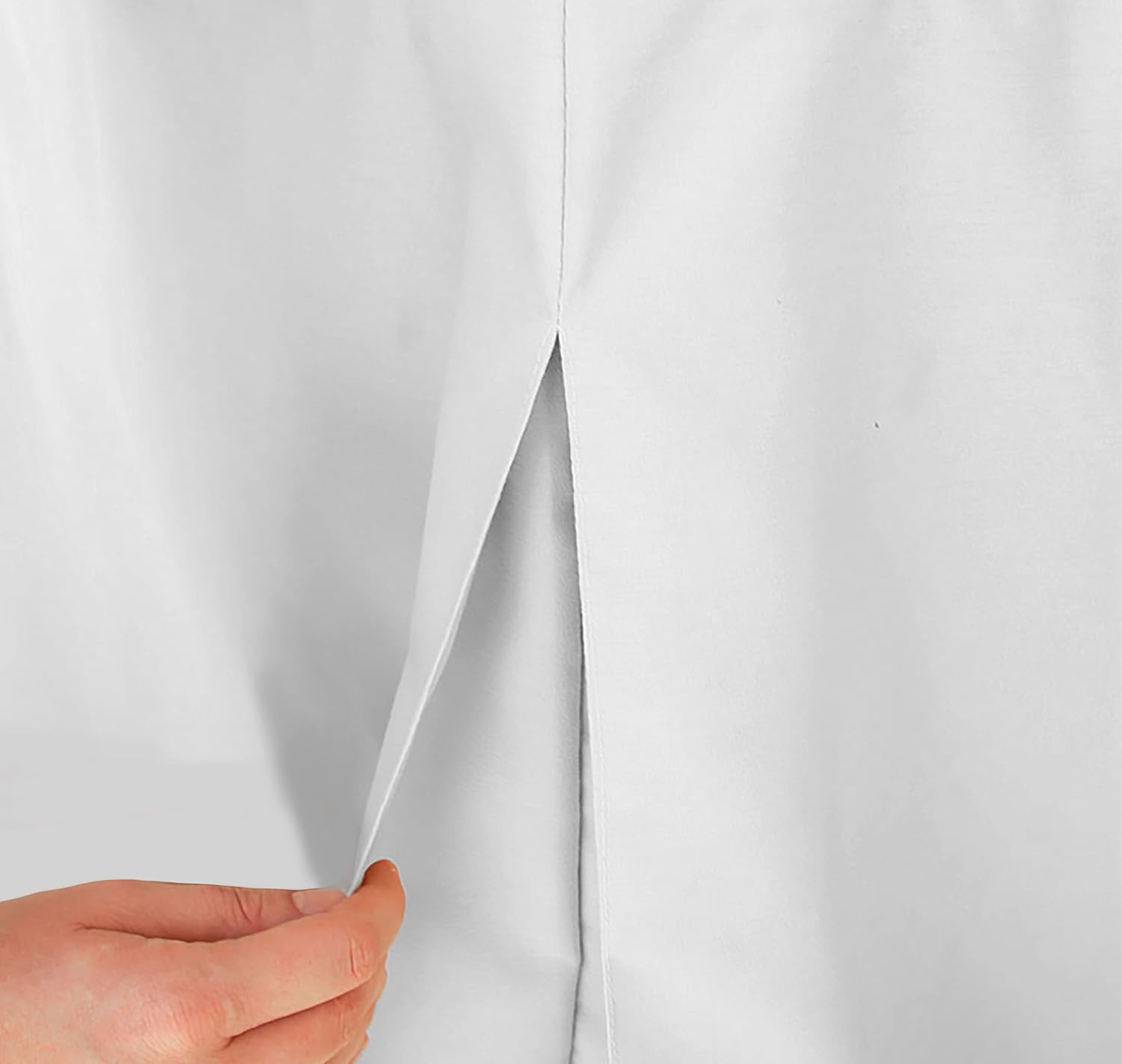Tablevogue 1C22259 Machine Washable Microfiber Solid Fitted Rectangular 72-inch x 30-inch Tablecloth for Events 6-feet, White : Everything Else