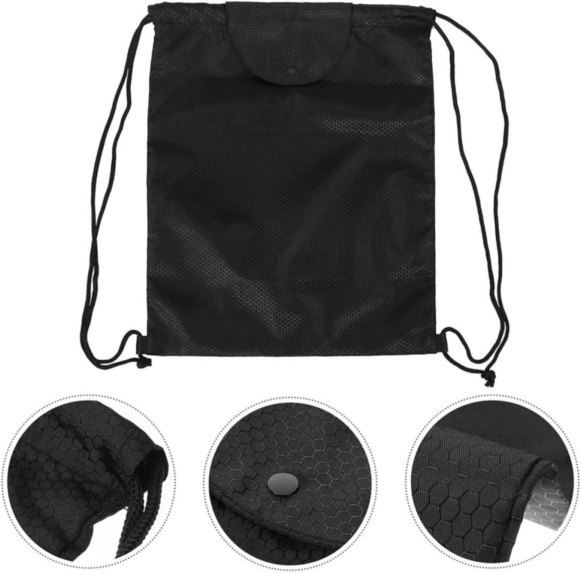 Alipis 2pcs Waterproof Helmet Drawstring Bags for Motorcycle and Electric Bike, Multifunctional Oxford Cloth Storage Pouches with Closure, Black, Sturdy and Portable Helmet Gear Bags