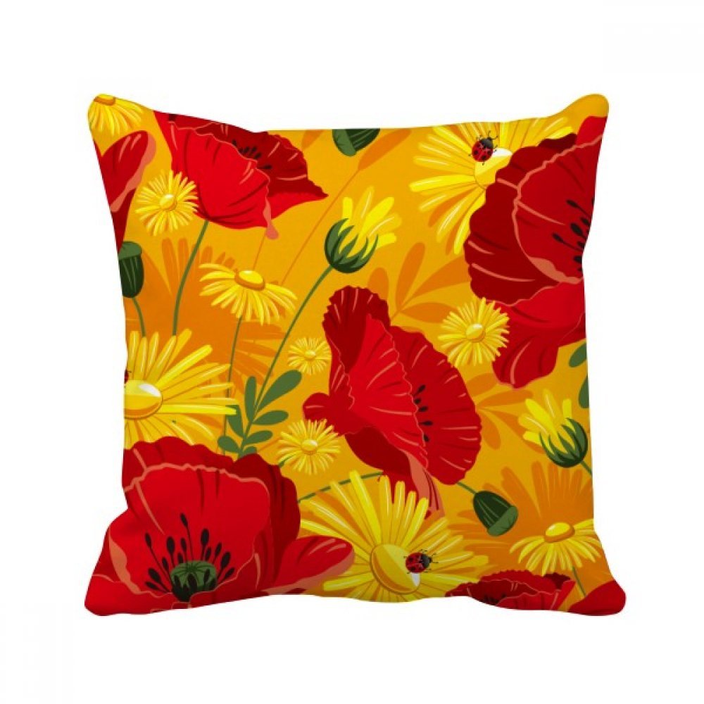 Toile fleurs plant peinture pavot coussin pour raviver un salon terne sans changer de meubles