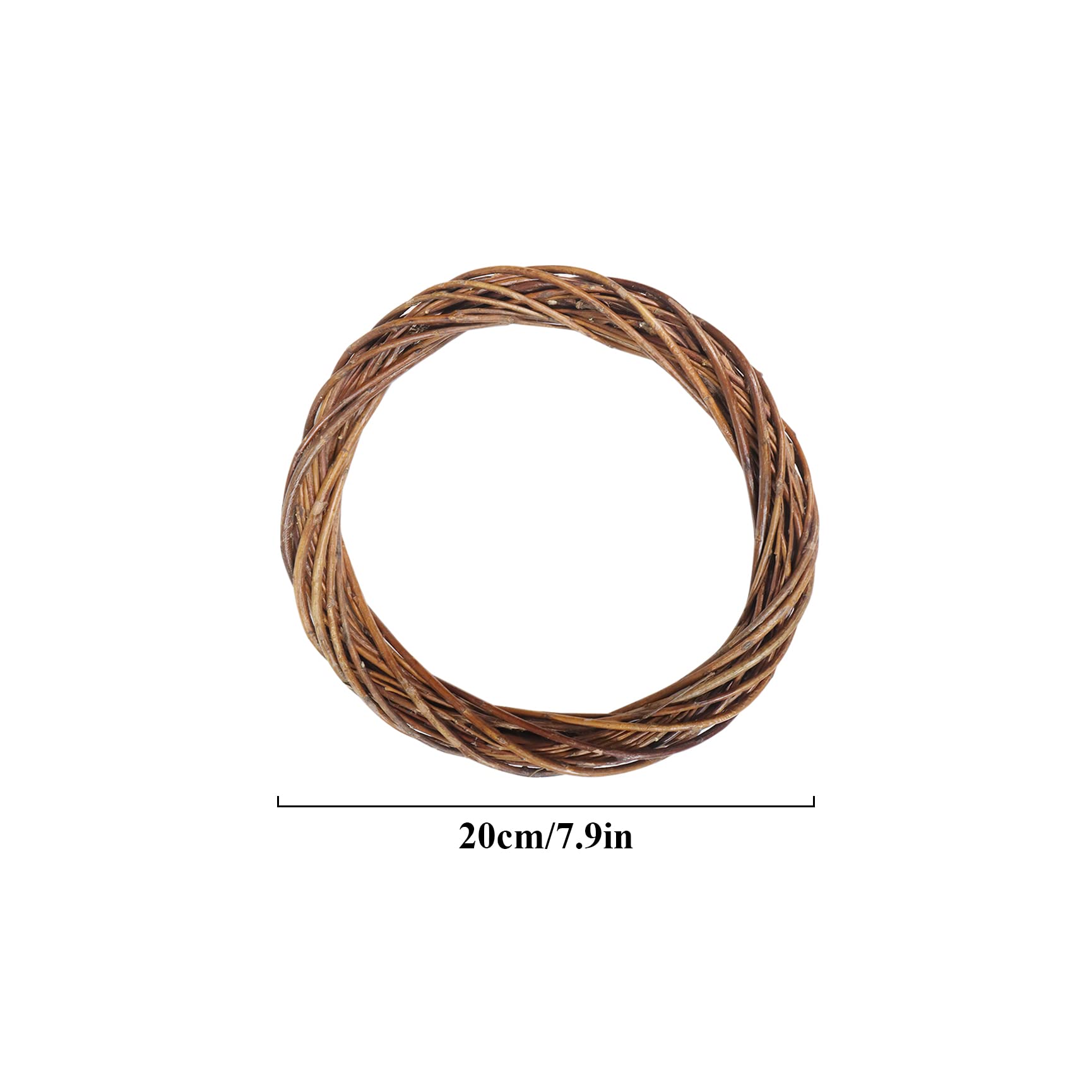 JStnana 16 Inch Grapevine Wreath, Rattan Branch Wreath Frame Plaim Wreaths For DIY Decorating Front Door Wreaths Making Supplies For Christmas Wedding Holiday Wall Decor (1, 16 Inch