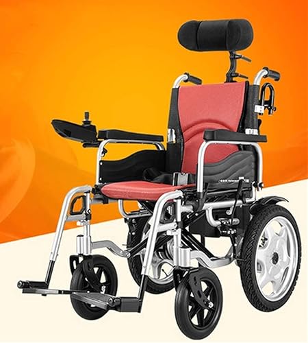 Miniatura 4 de NEOCHY Silla de ruedas portátil de moda con inodoro para personas mayores, plegable, ligera, portátil, viejo, de aleación de aluminio, batería de