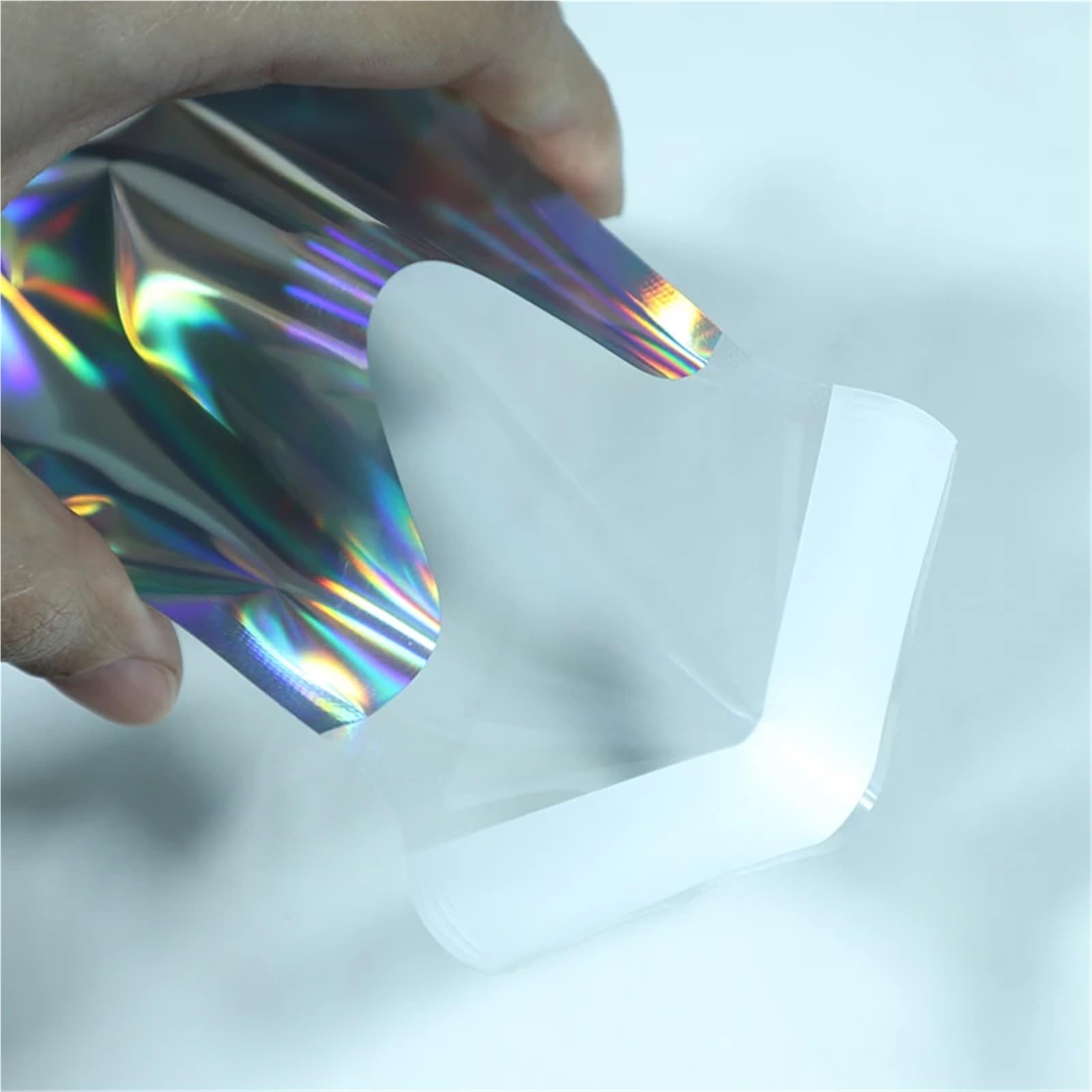 300PCS Laser Selbstdichtende Kunststoff Umschläge Mailing Lagerung Taschen Holographische Schmuck Poly Klebstoff Kurier Verpackung für Lipgloss und Schmuck