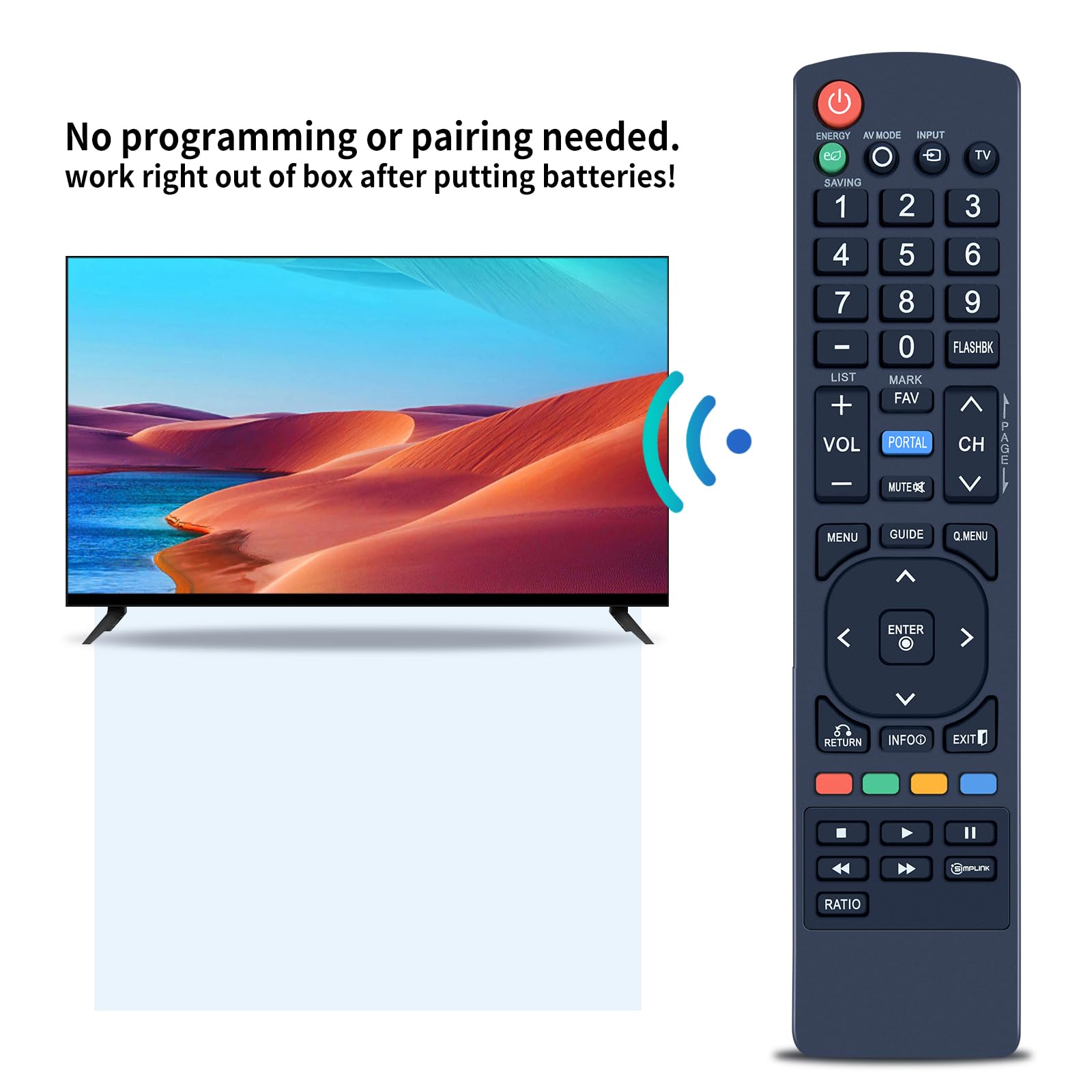 VINABTY AKB72915207 Télécommande De Remplacement Pour LG TV