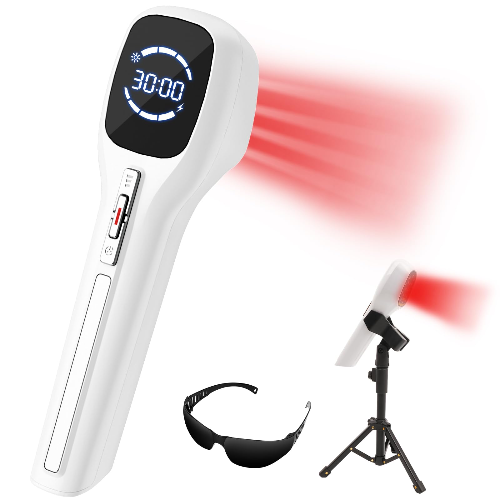 Dispositivo per terapia laser a freddo per esseri umani, (4 x 808 nm + 14 x 650 nm) terapia a luce rossa per alleviare il dolore del corpo, terapia laser per articolazioni, schiena, ginocchia, uso