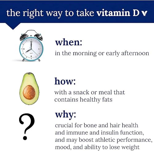 Miniatura 5 de The Vitamin Shoppe Vitamina D3 5000IU - Salud inmune ósea y celular  Cápsulas blandas de colecalciferol  200 cápsulas blandas  Sin gluten