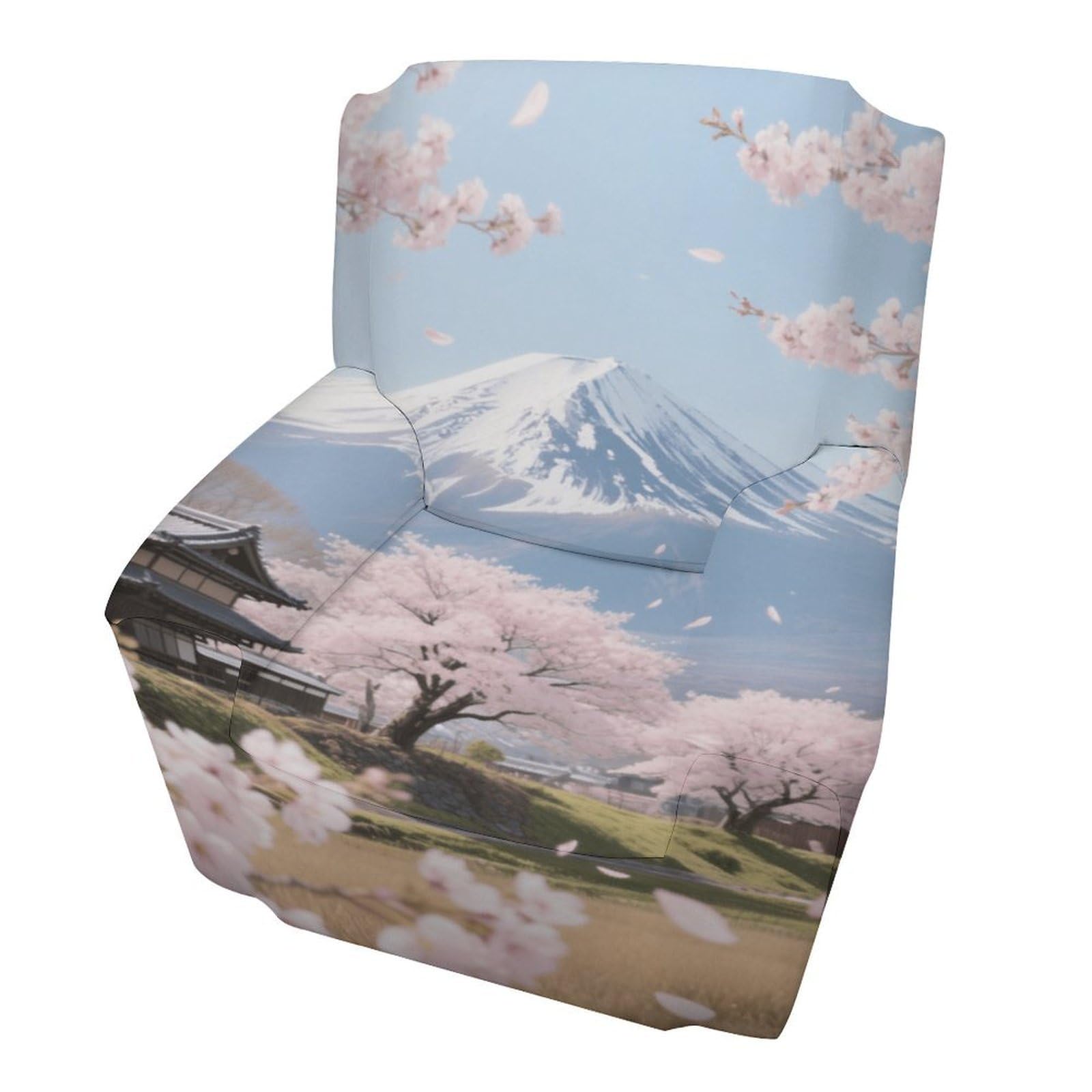 Fekiloot Style Mt. Fuji Cherry Blossoms Couch Cover Sofa Cover Sofa Slipcover