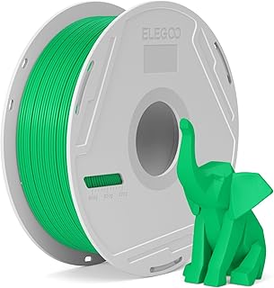 ELEGOO PLA Basic Filament with Reusable Spool Green 1KG, 1.75mm PLA 3D Printing Filament 2.2lbs High Dimensional Accuracy, Easy Installation Detachable Spool Fits for Most 3D Printers