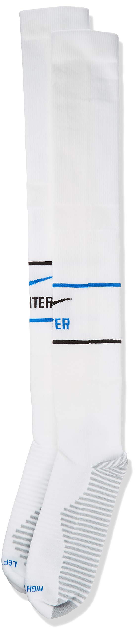 Nike INTER U Stad Otc Sock AW Socks - White/Blue Spark/Black, Small