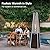 EAST OAK 48,000 BTU Pyramid Patio Heater, Outdoor Propane Heater with Quartz Glass Tube, Triple Safety Protection System, Wheels Included, 2025 Upgrade