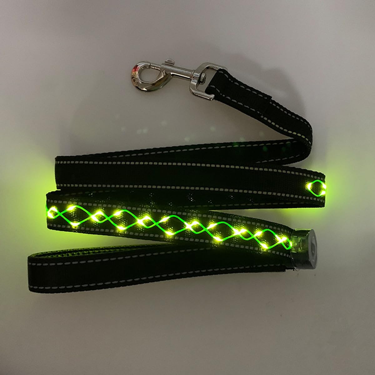 Nobleza - 2 × Collar Luminoso Perro De Seguridad Personalizado, 3 Modos Collar Luz Perro Con USB Recargable, Ajustable Impermeable Collares LED Para Perros Pequeños/Medianos/Grandes(Verde