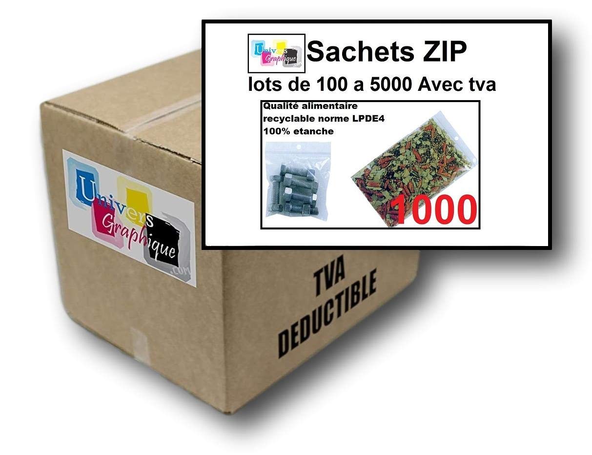 1000 bolsa zip bolsas 100 x 200 mm con cremallera de cierre 10 X 20 cm cierre a presión estándar ECE alimentairet compatible congelación