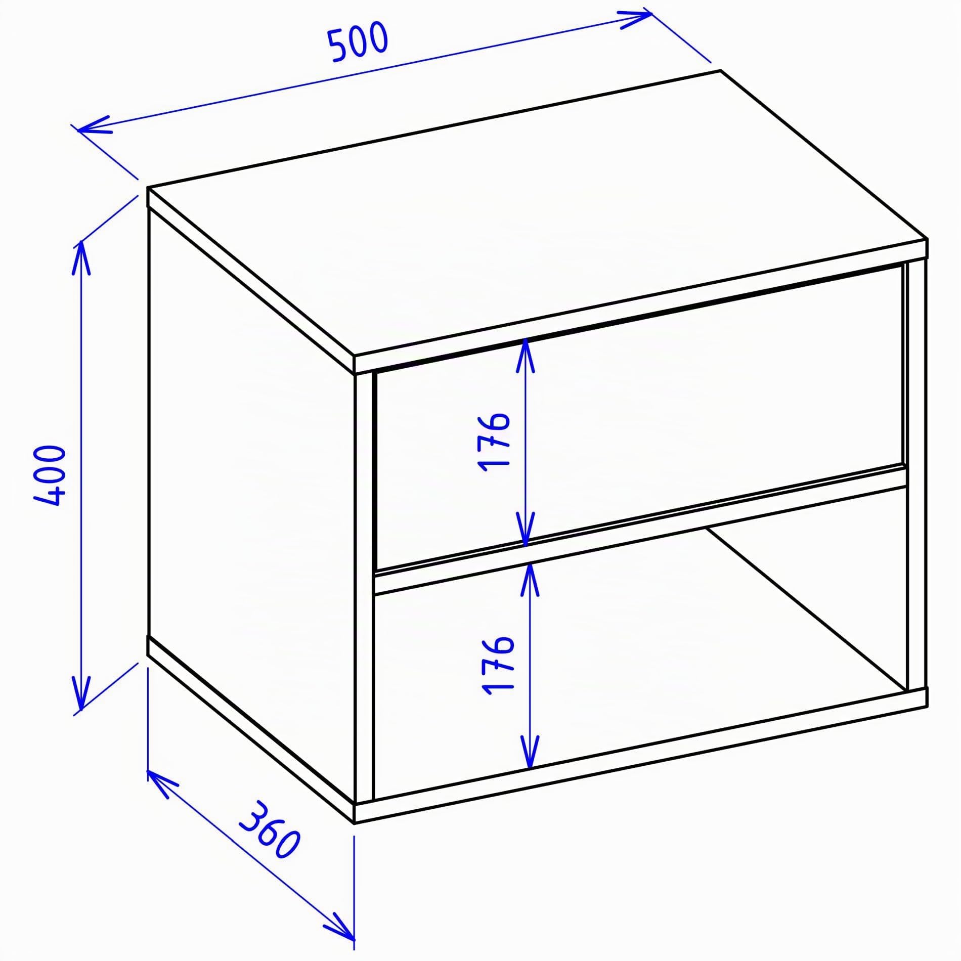 Selsey Comodino Sospeso Framme 50 cm Minimalista per Camera da Letto in Kaschmir Mensola con Cassetto Spazioso Sistema Push to Open Venature Naturali Uniche