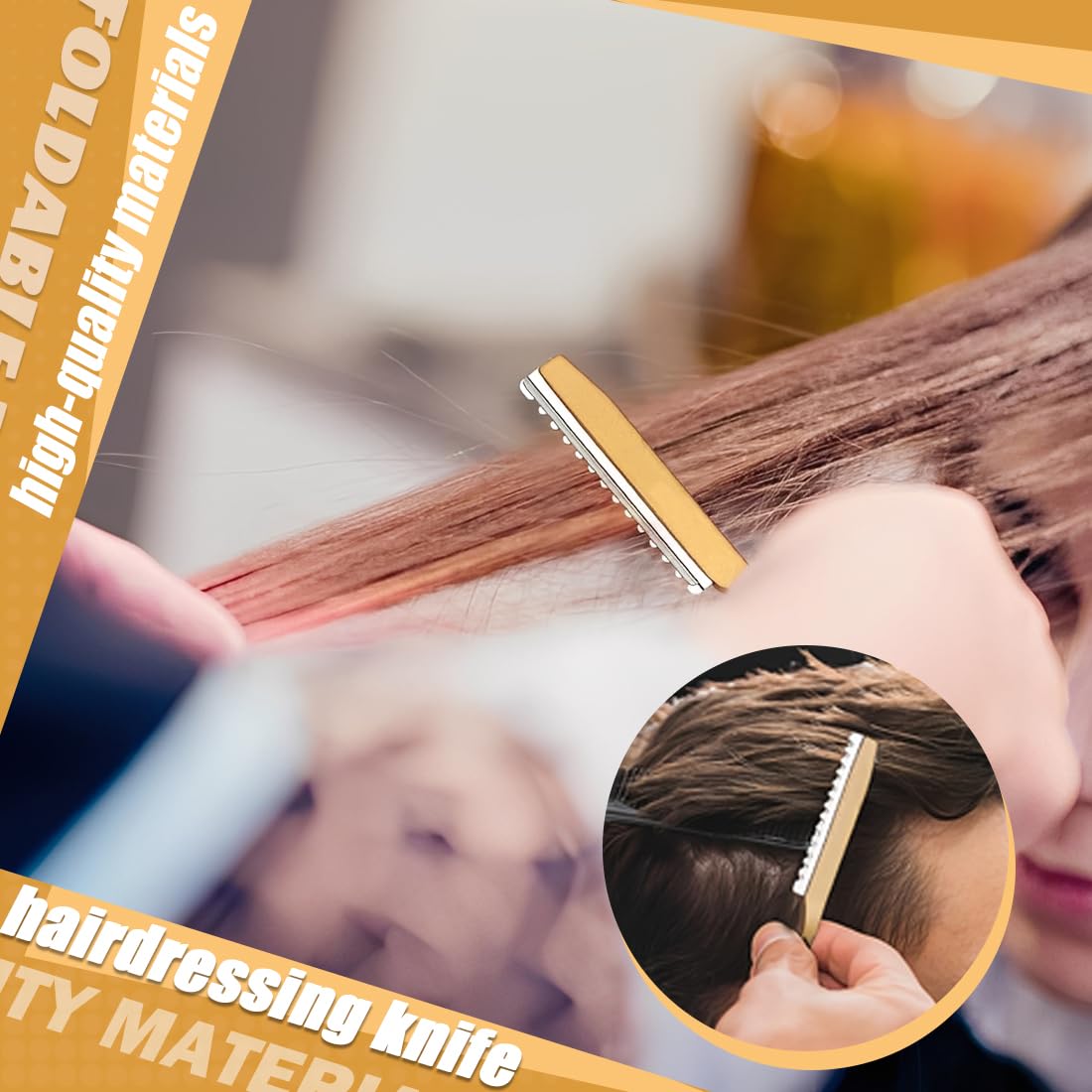 1 Set Rasaio Da Parrucchiere Attrezzo Per Taglio Capelli Forbici Da Parrucchiere Rasaio Pettine Con 10 Lame Acciaio Inossidabile Per Salon E Uso Domestico Or