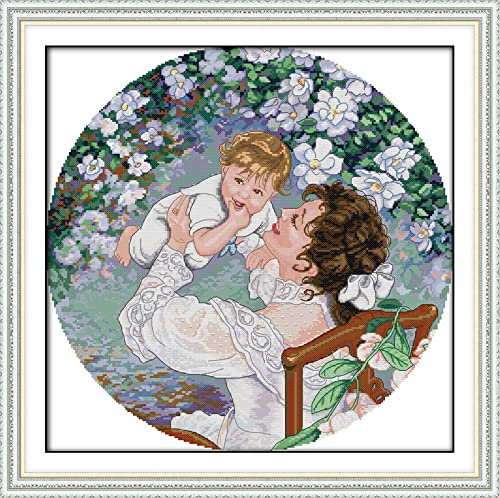 Peinture au diamant 5D kit mère enfant, broderie pleine d'amour