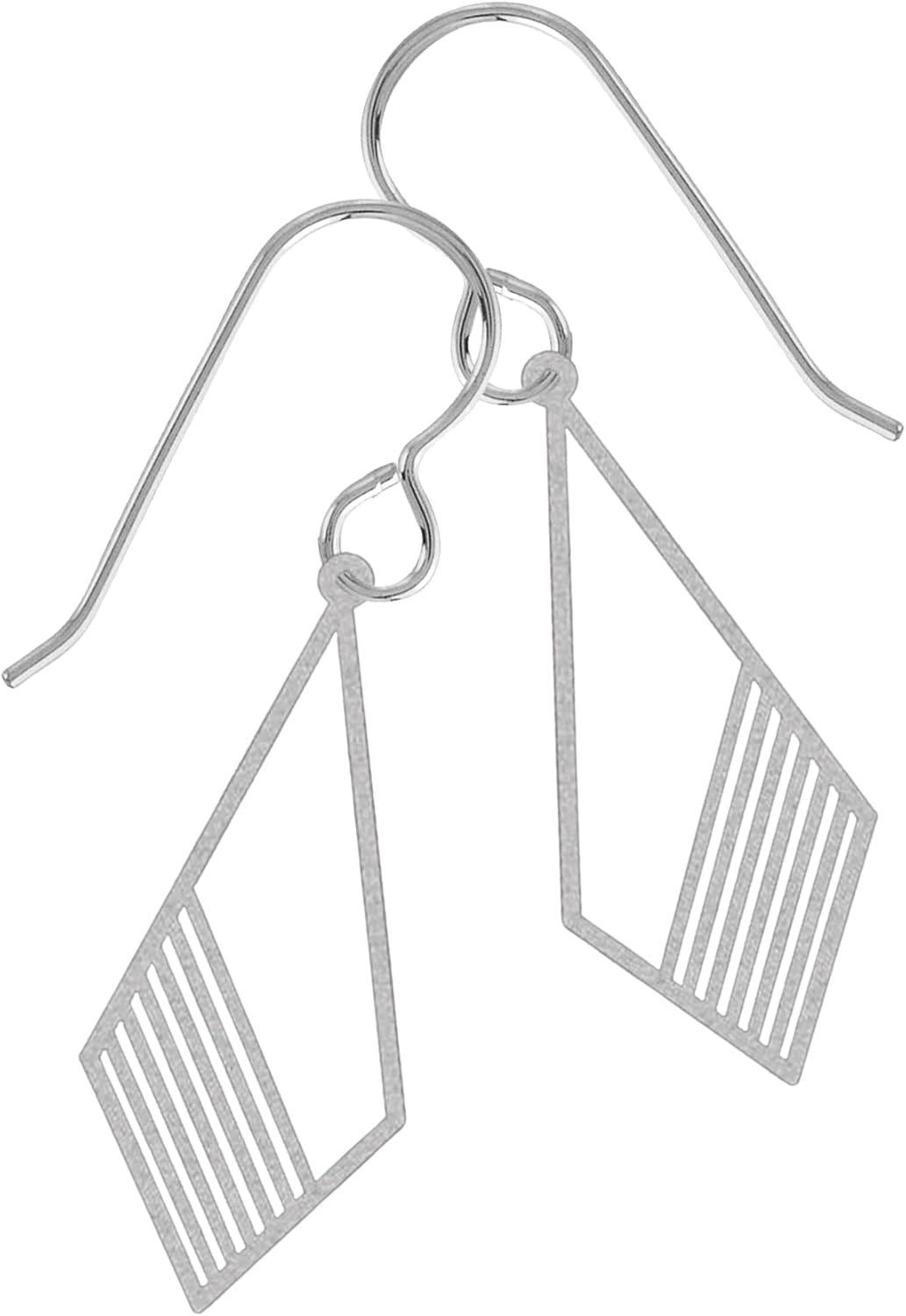 Large Silver Stainless Steel Bohemian Geometric Earrings | Boho Tribal Statement Jewelry for Women