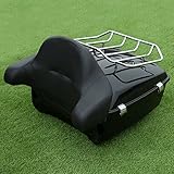 XFMT 13.1' King Chopped Tour Pack Luggage Top Rack + King Tour Pack Backrest Pad - Road Zeppelin...