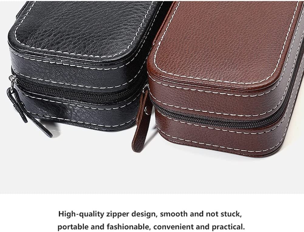 Etui na zegarek Organizer na zegarek Etui na zegarek 2 miejsca na zegarki Skórzany organizer podróżny Gablota dla mężczyzn Kobiety Pudełko do przechowywania biżuterii Pudełko na zegarek Organizator Ro