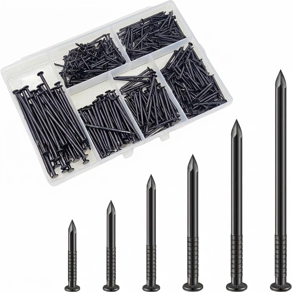 Black Hanging Nails Kit Assorted Sizes 5/8 to 5 Galvanized