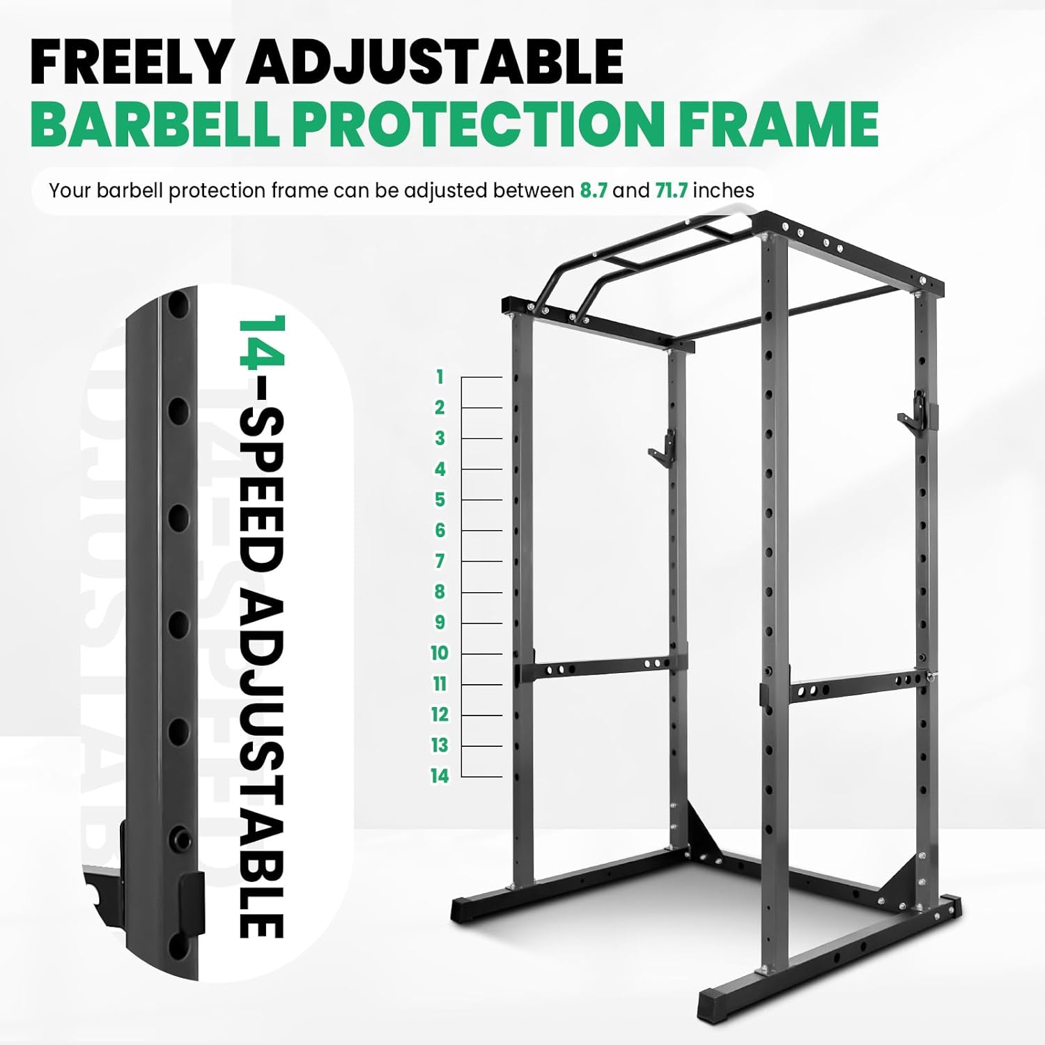 Generic Generic Power Cage – 1200LBS Capacity with Adjustable Height & Safety Arms - Image 5