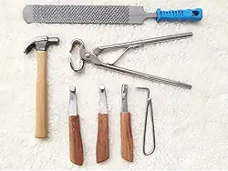 Casqueamento Jogo De Rinete/Rineta Grosa Torquesa Martelo