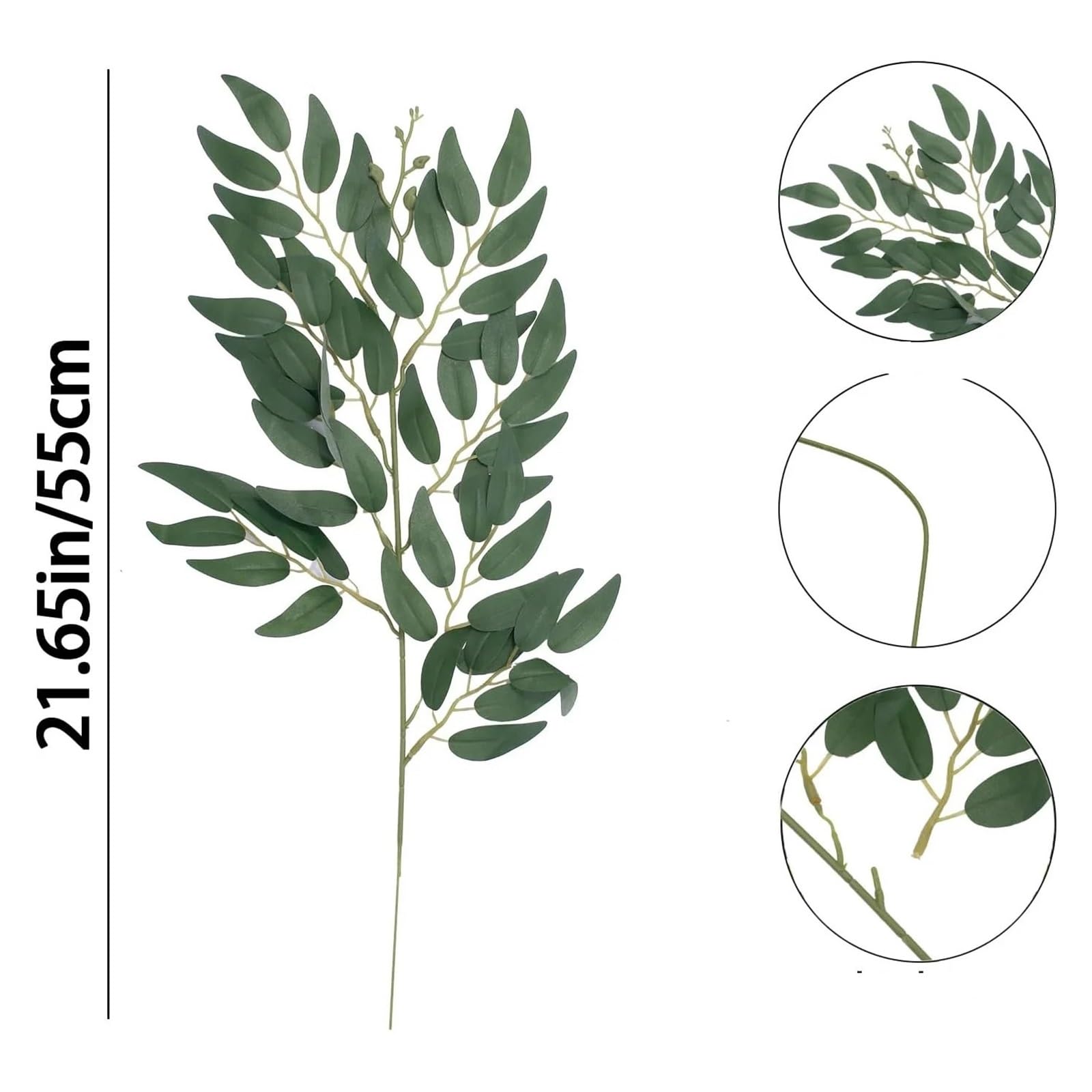 Mazzi di Fiori Artificiali di Eucalipto 24 steli di verde artificiale Ruscus, finto, foglie seta ghirlanda viti for il matrimonio