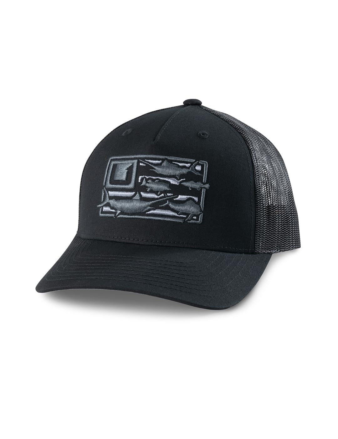 HUK Men's Mesh Trucker Snapback Hat | Anti-Glare Fishing Hat