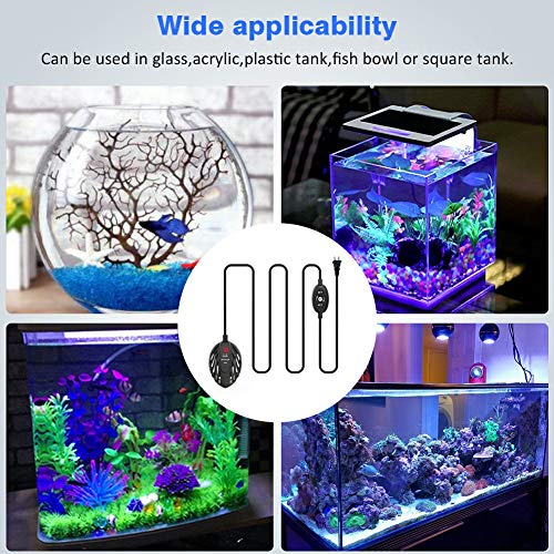 Orlushy Mini Aquarium Heater 100W,Small Fish Tank Heaters with LED Digital Temperature Display and External Temperature Controller for Betta Frogs Newts Turtles(100W)