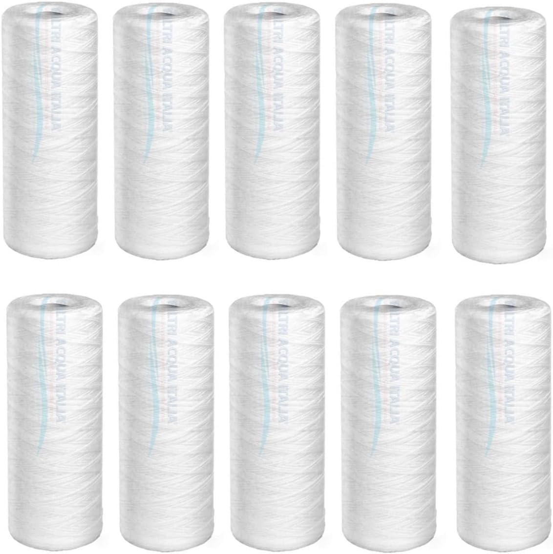 Filtri Acqua Italia Filtres à eau Italie Cartouche fil enroulé 5 pouces Micron 5, lot de 10 pièces