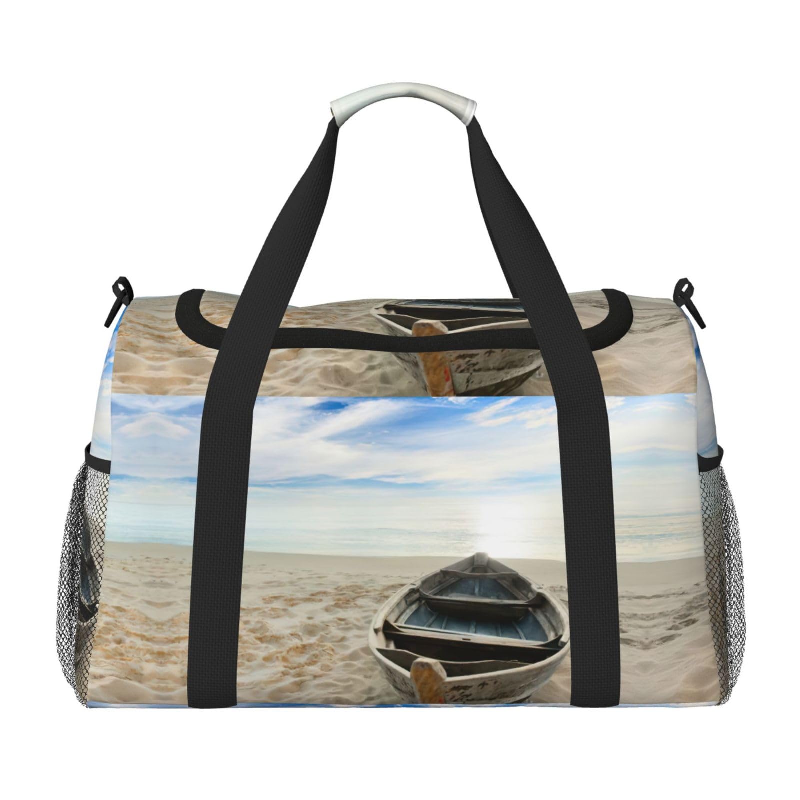 Łódź na plaży torba na ramię kobiety mężczyźni podróżna torba crossbody torebka torba na ramię torebki robocze codzienna torba hobo