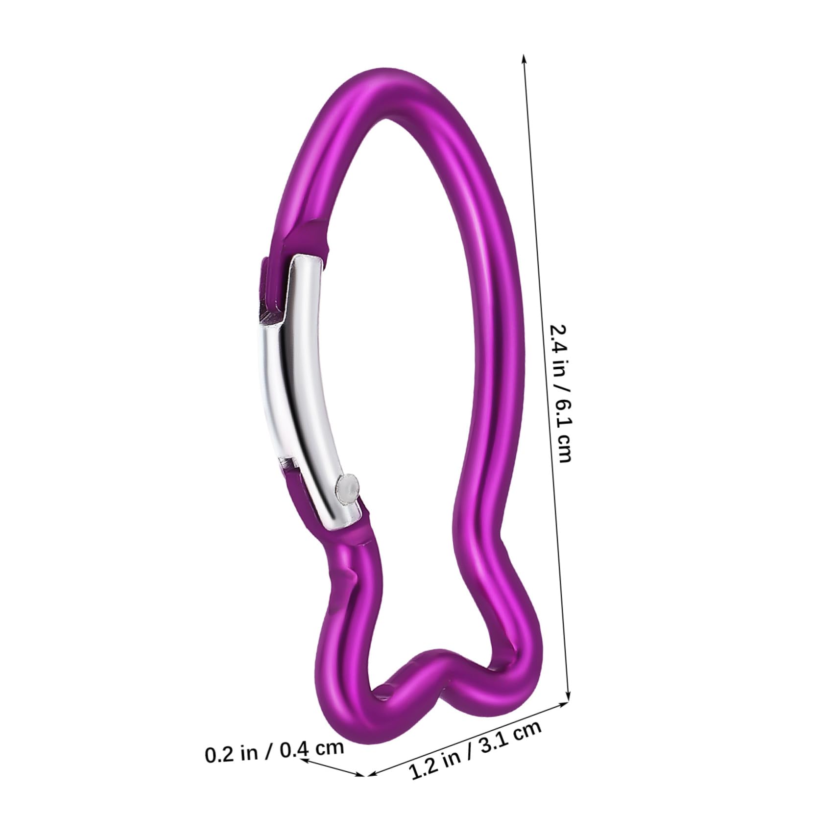 Moschettoni in Alluminio a Forma di Pesce 10 Pezzi Molla a Scatto Uso Una Mano per Campeggio e attività Outdoor Portachiavi e Accessori Essenziali