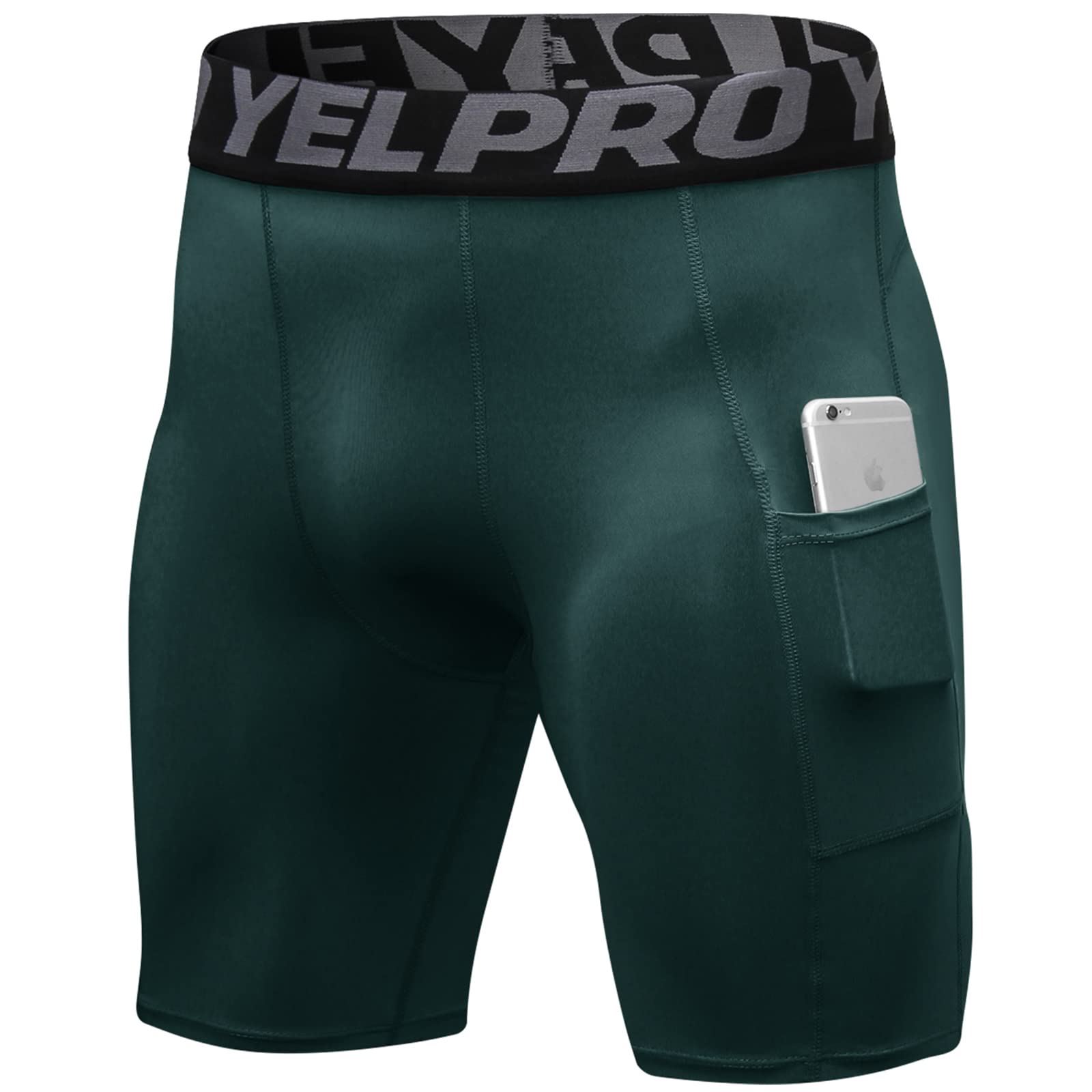 SPVISE Compression Shorts Men 1/3 Pack, Dry Fit Compression Underwear Spandex Running Shorts, Workout Athletic Shorts Pocket