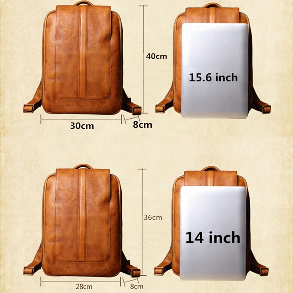 Amazon.co.jp: トラベル 男性ビンテージ本革バックパック14 15.6インチ