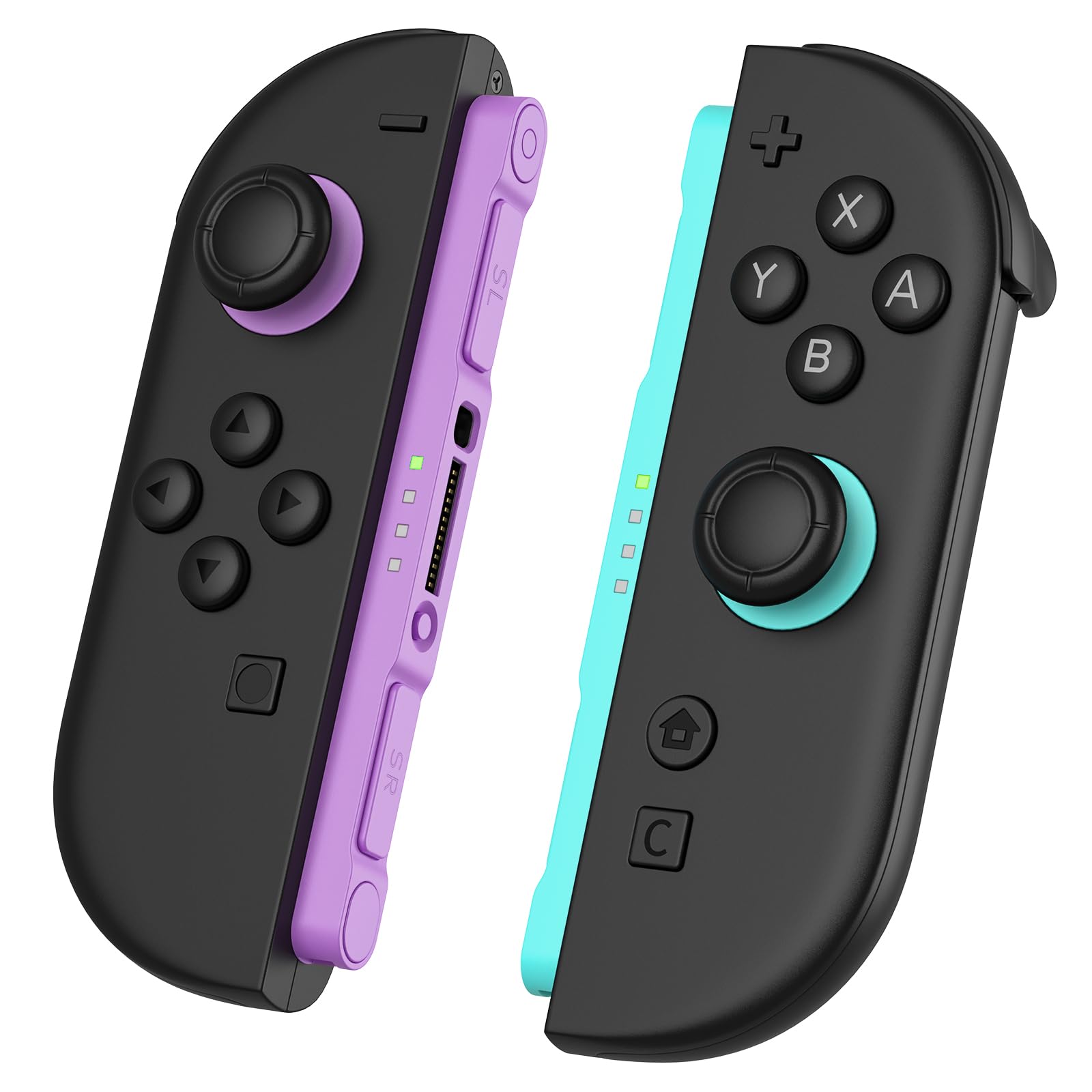 Photo 1 of Switch 2 Controller Compatible with Nintendo Switch 2 Controller, Replacement Wireless Controller for Switch 2, Support Rumble/Motion Controls/Gamechat/Mouse Mode(Pruple & Green)