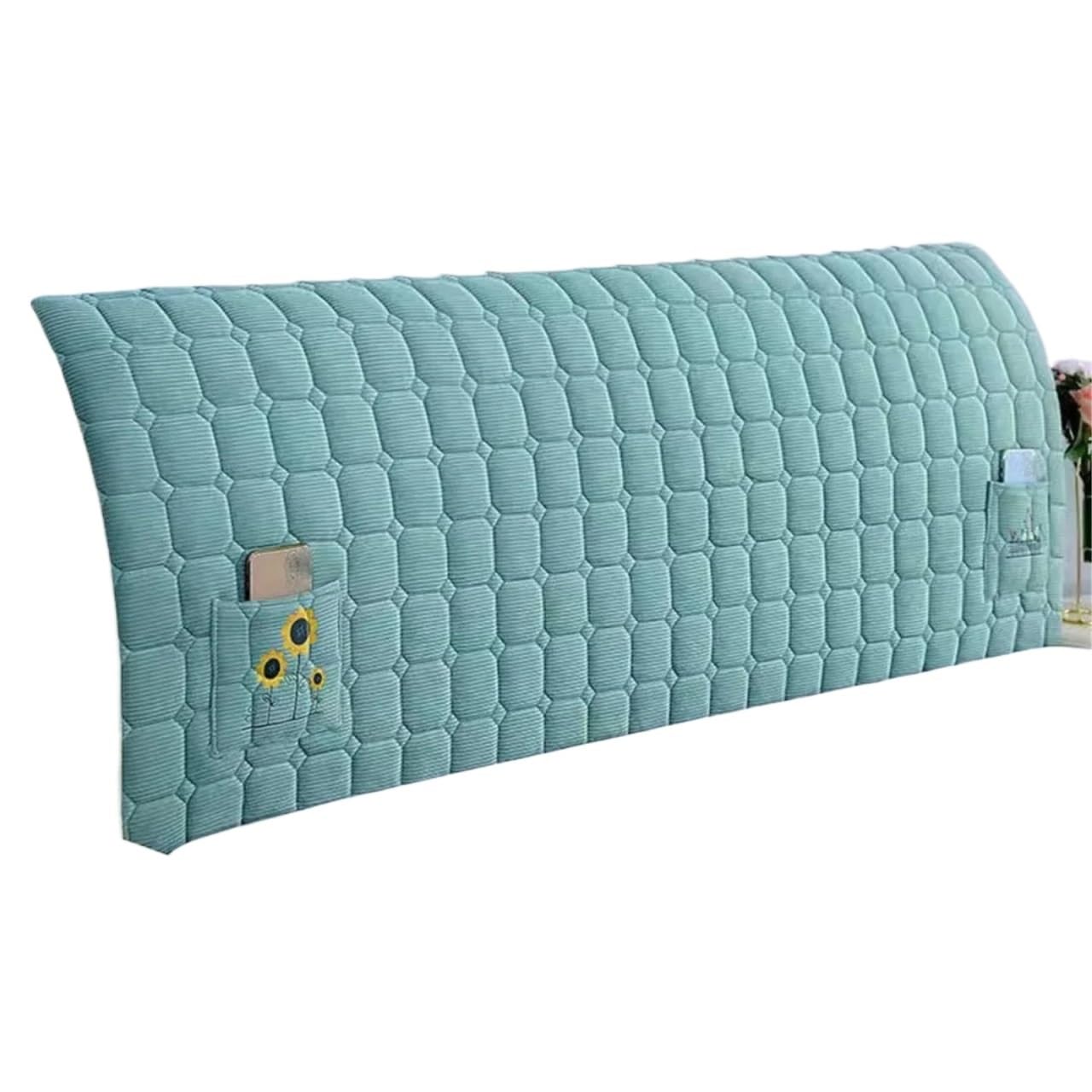FGUJSUR Headboard Slipcover Anti Collision Bedhead Cover All Inclusive Minimalist Bed Head Slipcover Thickened Dustproof Headboard(Green,120CM)