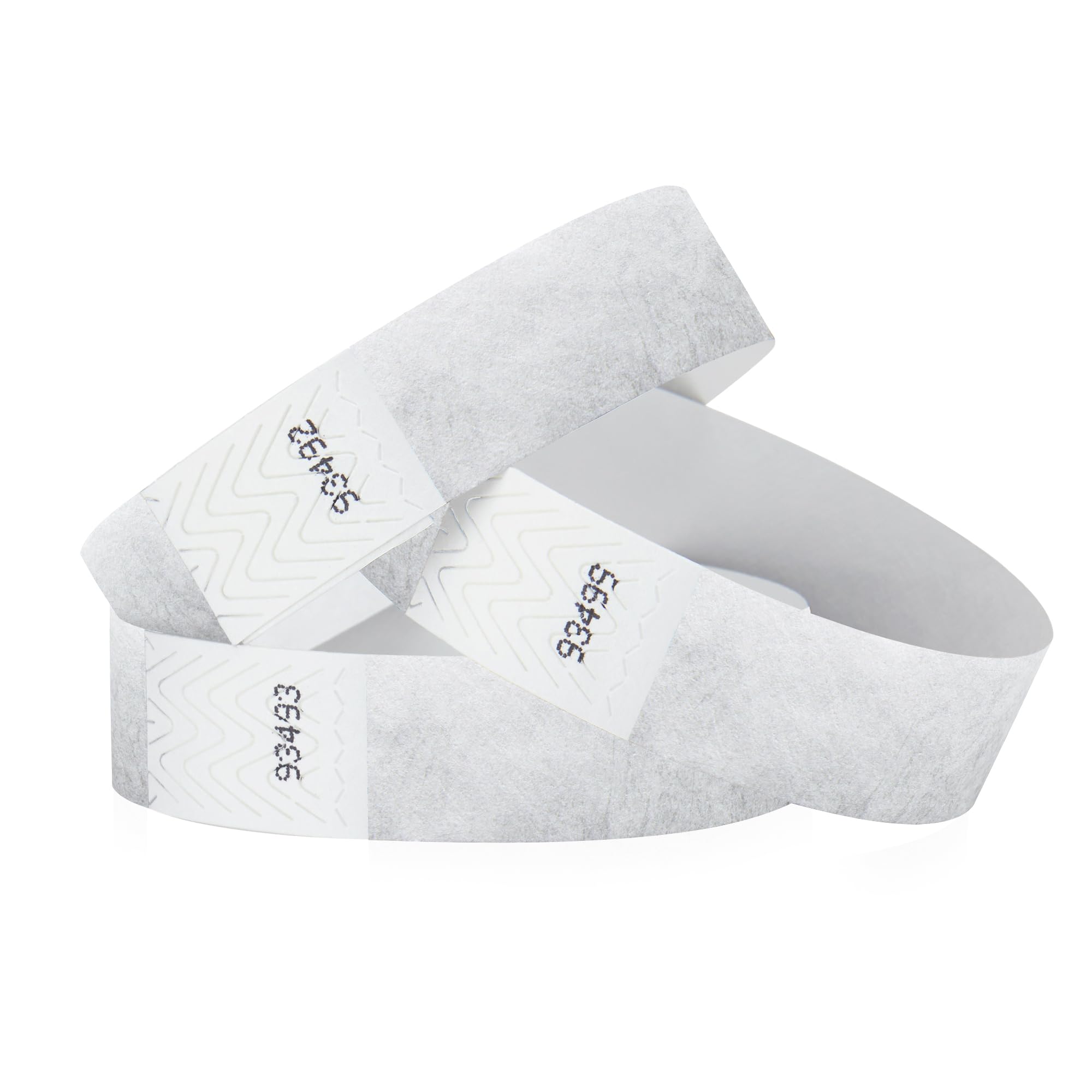 1,000 WristCo Tyvek Metallic Silver Wristbands for Events