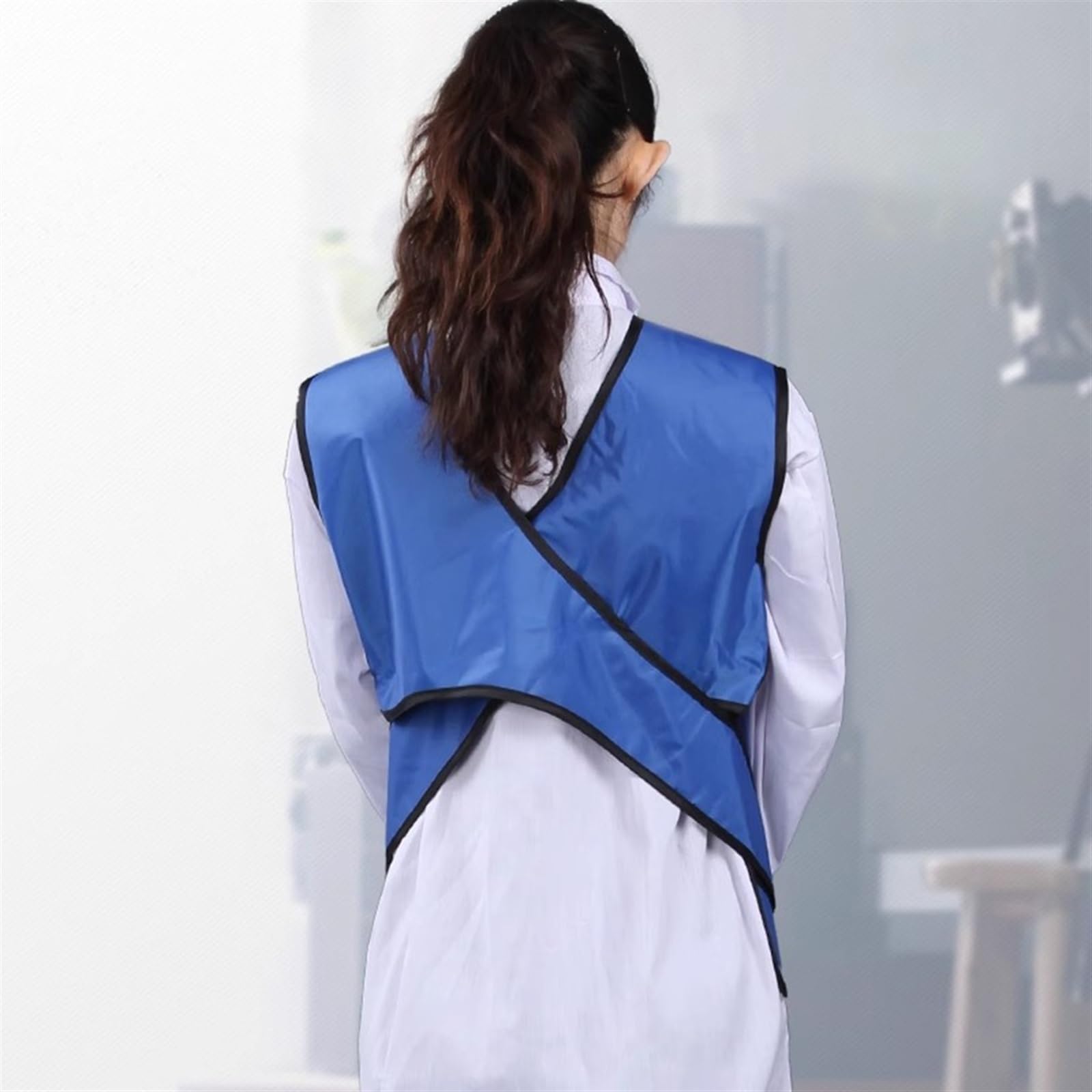Delantal de Plomo Delantal de Chaleco de Protección Contra Rayos X, Delantal de Plomo Protector Contra Radiación, Chaleco de Ropa de Escudo para Hospitales, Laboratorios, Enfermería(0.5mmPb,55x60cm)