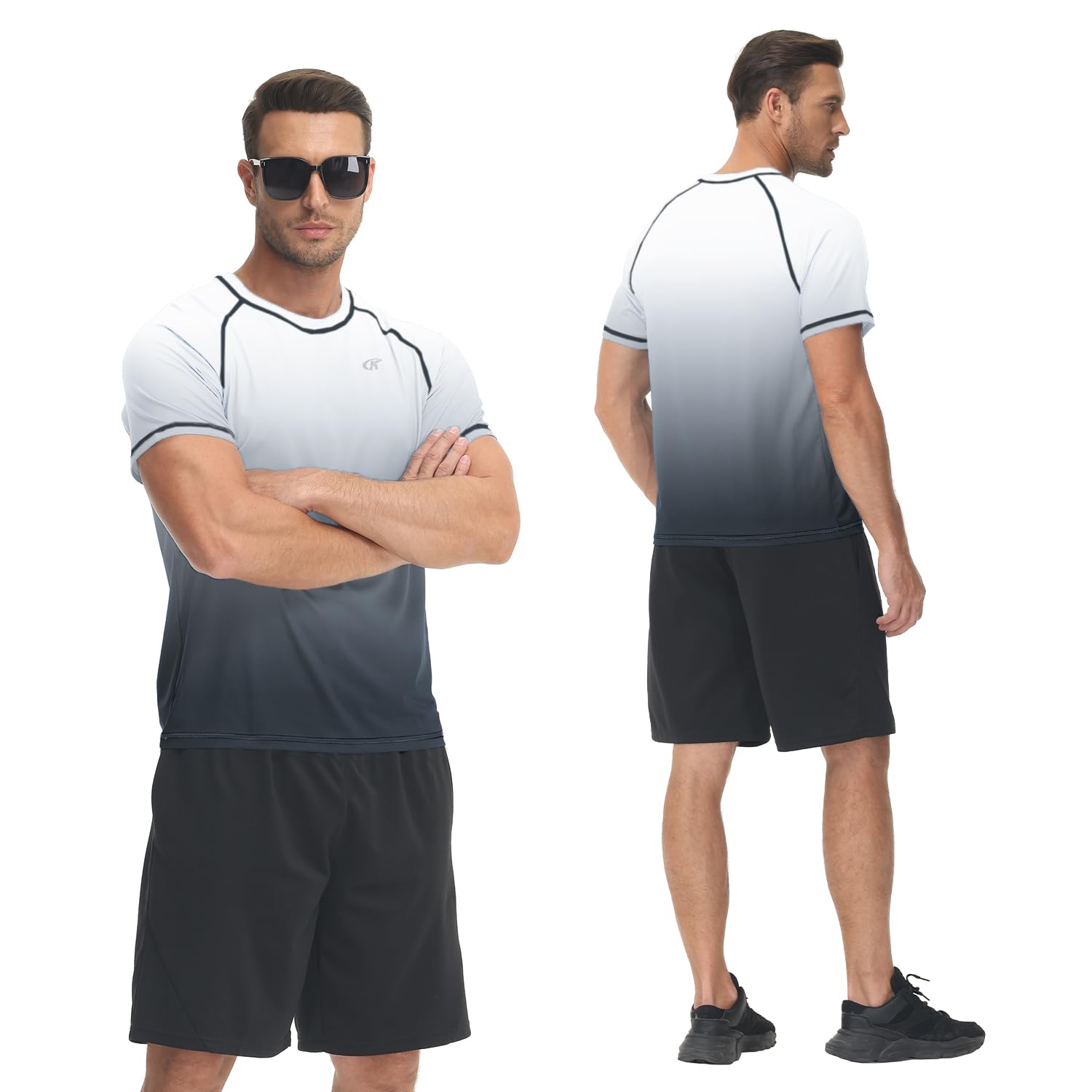 Camiseta Rashguard Hombre UV Manga Corta Secado Rápido Transpirable Surf Natación
