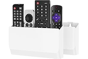 WALI Universal Remote Control Holder 2-Pack - Hole-Free, No Drilling Required, Self-Adhesive...
