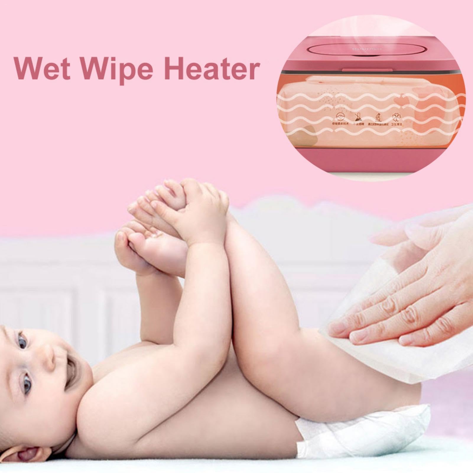 Porte-lingettes humides – Chauffe- portable pour bébé – Chauffe | lingettes thermostatique confortable pour lingettes et serviettes, distributeur de lingettes pour bébé
